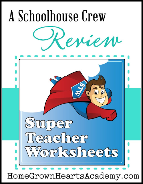 Home Grown Hearts Academy Homeschool Blog: Super Teacher Worksheets REVIEW