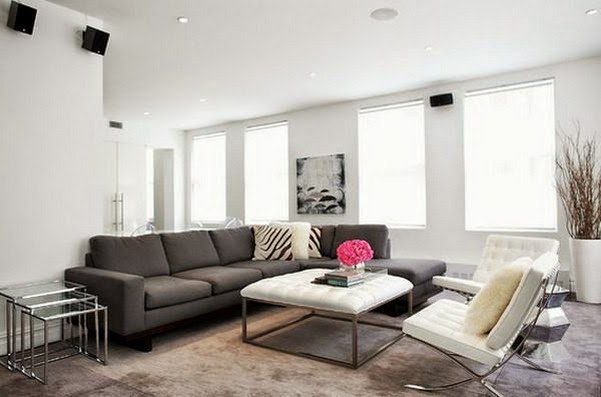 Interior design designer living room with nest tables