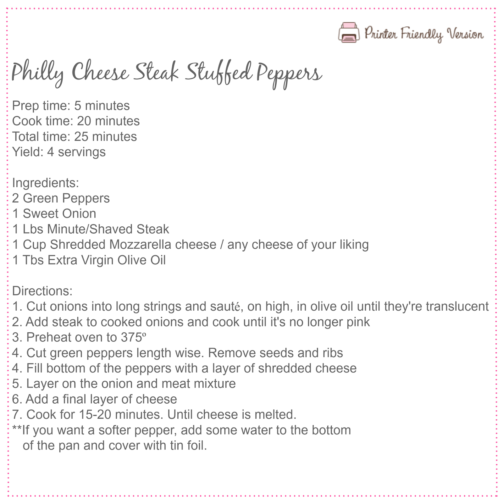 Simply Anchored: Philly Cheese Steak Stuffed Peppers