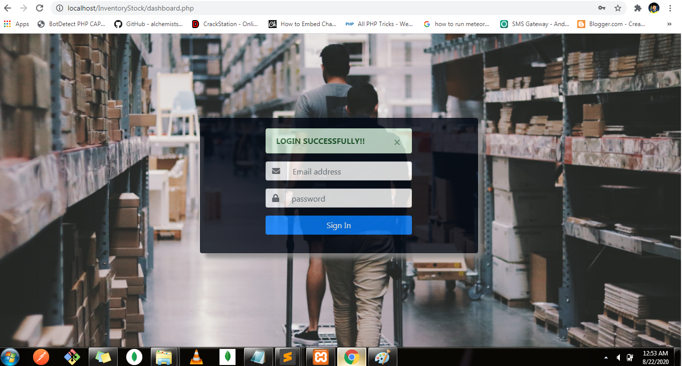 Warehouse management system Using PDO OOP