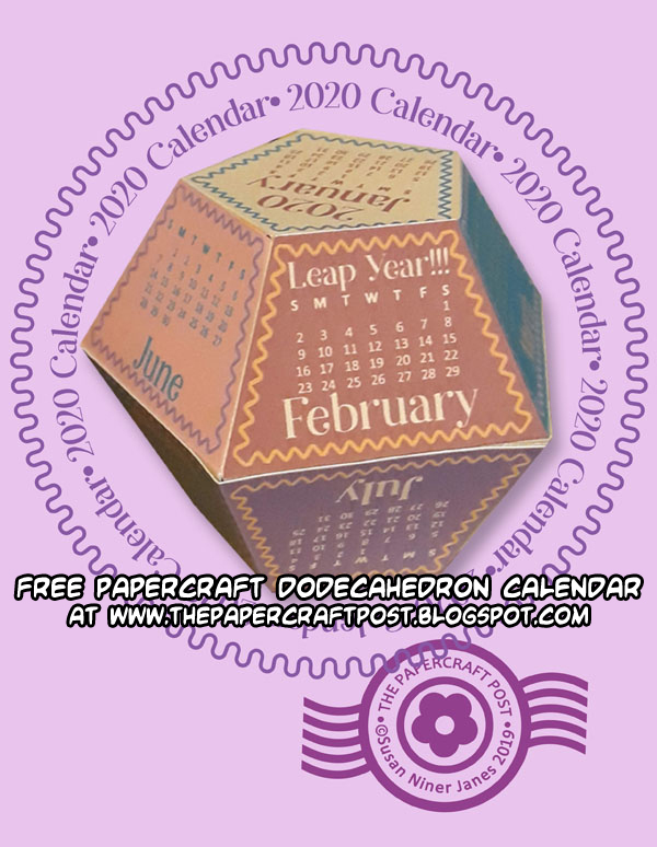 Ninjatoes' papercraft weblog: free papercraft 2020 dodecahedron calendar