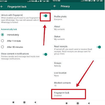 How to apply WhatsApp Fingerprint Lock WhatsApp पर Fingerprint Lock कैसे लगाये 