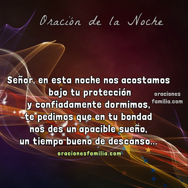 imagen oracion de la noche proteccion