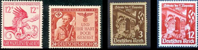 Nazi-era stamps commemorating the Beer Hall Putsch