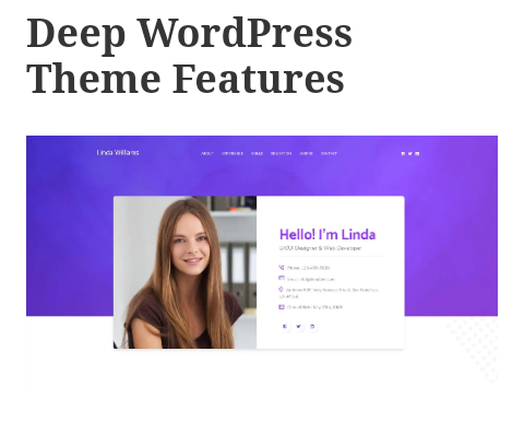 Deep theme for wordpress websites