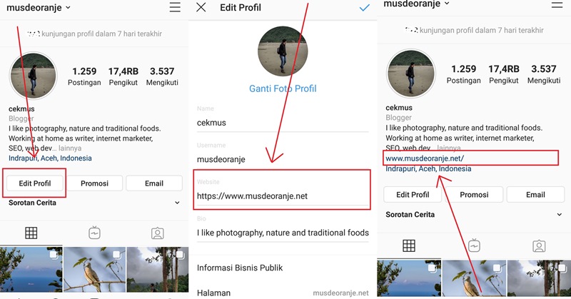 Cara Menambahkan Link Di Bio Instagram Dengan Cepat