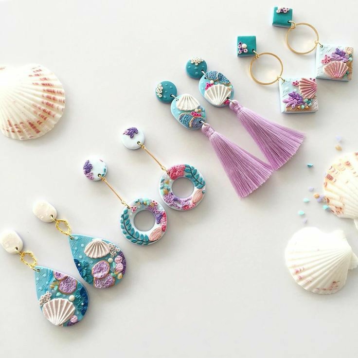 Polymer clay earrings sets