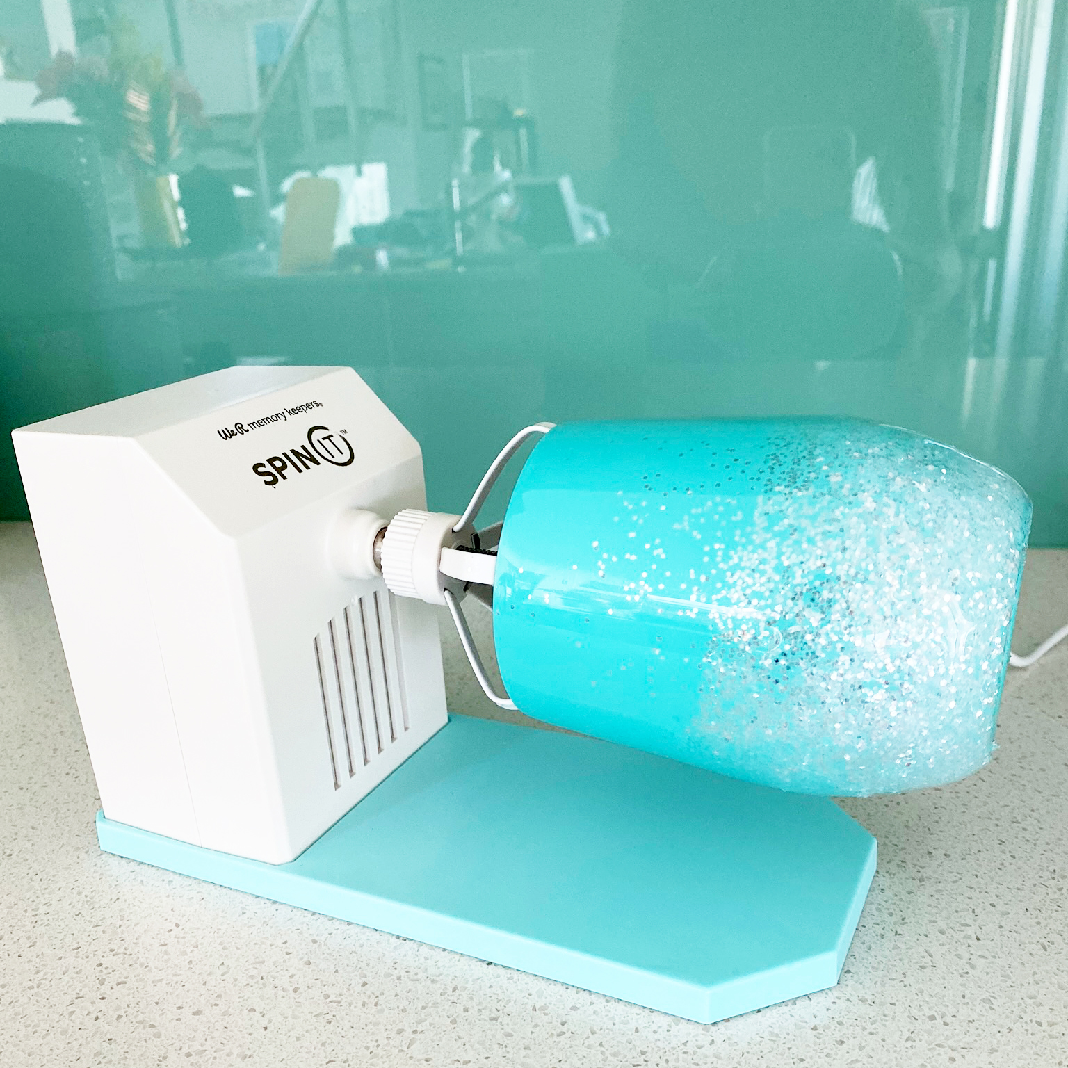 Glass Half Full his and hers diy tumblers with the Spin It Tumber Turner