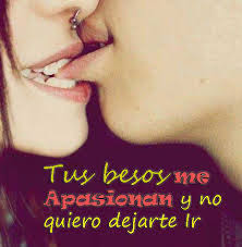 imagenes con frases de besos