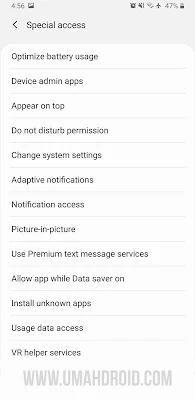 Setelan Akses Spesial Pada Android 10