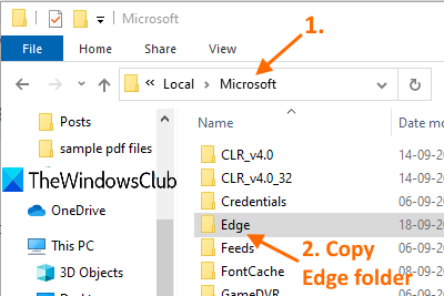 Copia de seguridad de perfiles, extensiones, configuraciones, favoritos en Edge