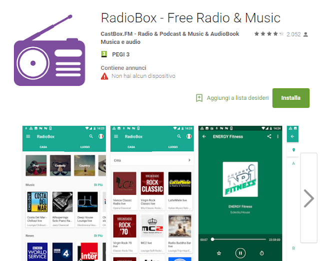 RadioBox - Free Radio & Music play store RadioBox - Free Radio & Music scree-shot