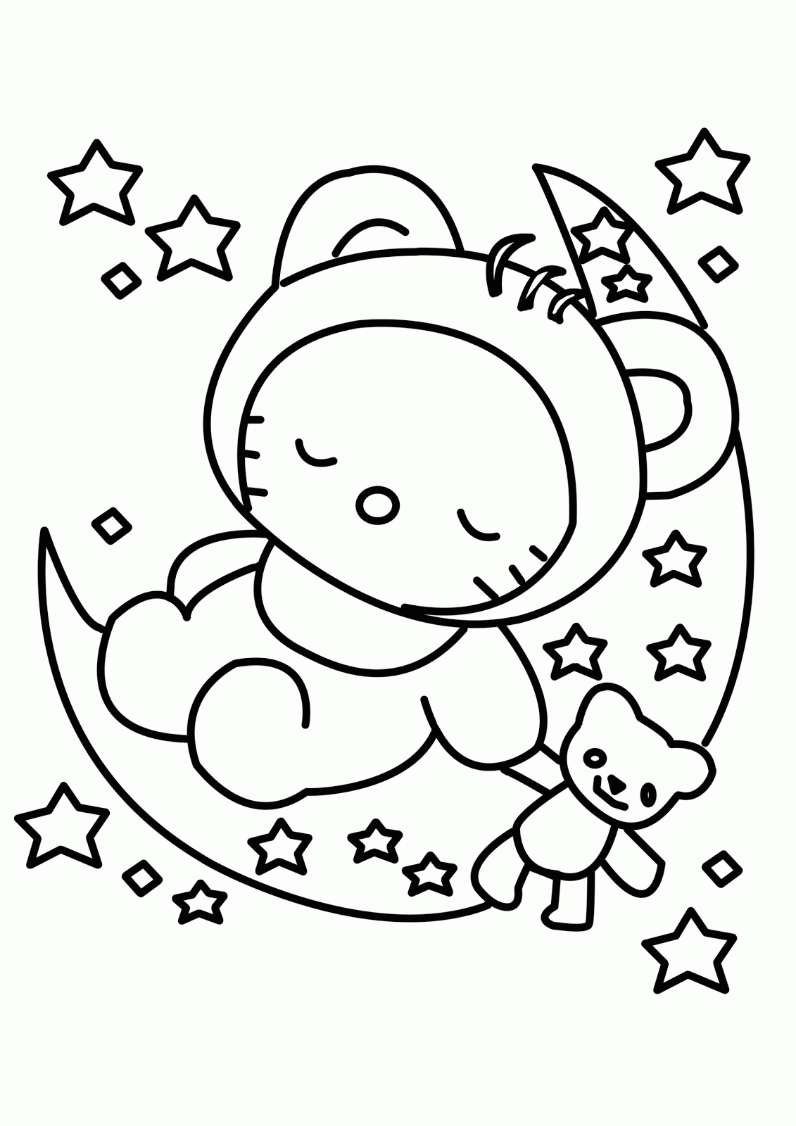 baby hello kitty coloring pages - photo #9
