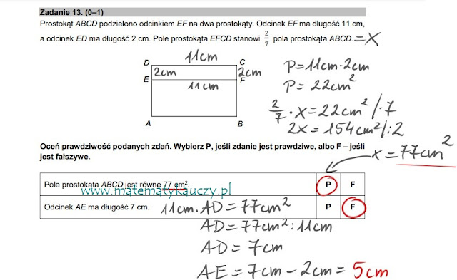 Próbny egzamin ósmoklasisty – Matematyka – Marzec 2021 – Arkusz + Odpowiedzi