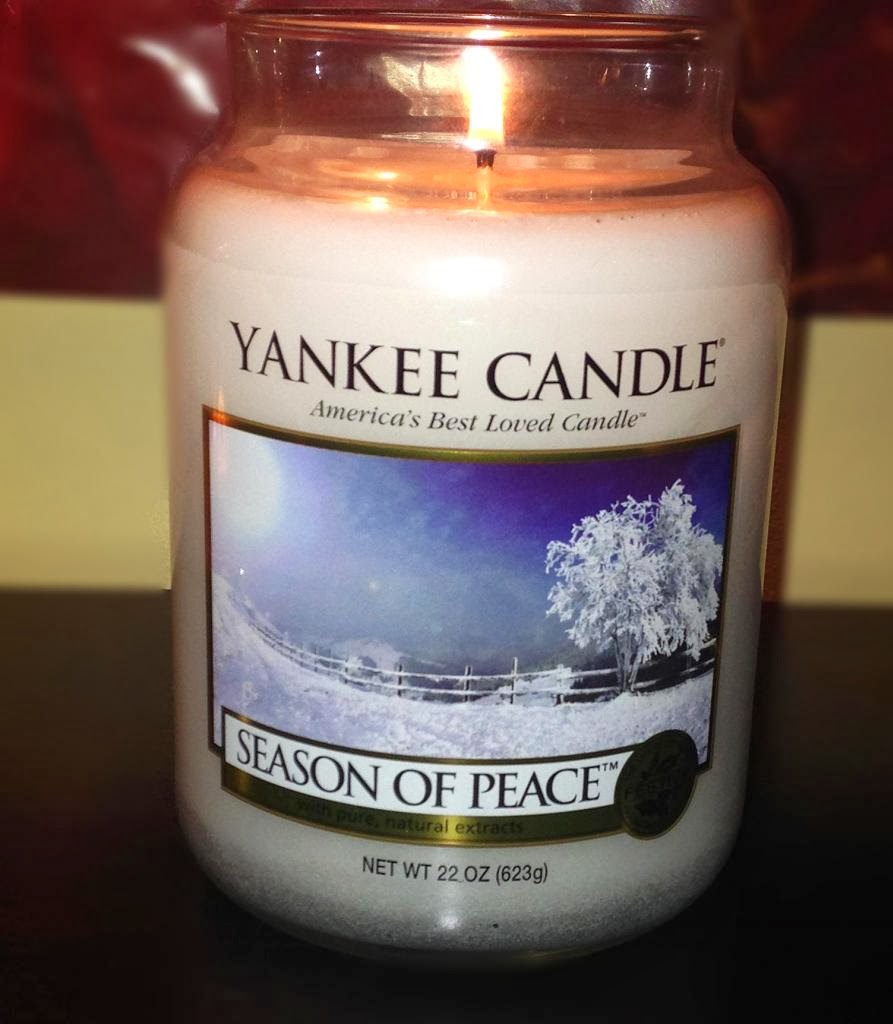 . What I'm Currently Burning..Yankee Candle Season of Peace
