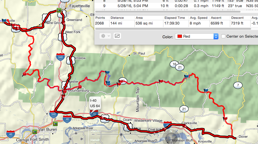 Trans America Trail Arkansas Map
