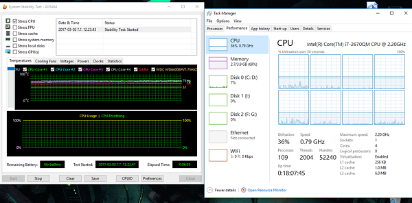 La CPU no está funcionando a toda velocidad