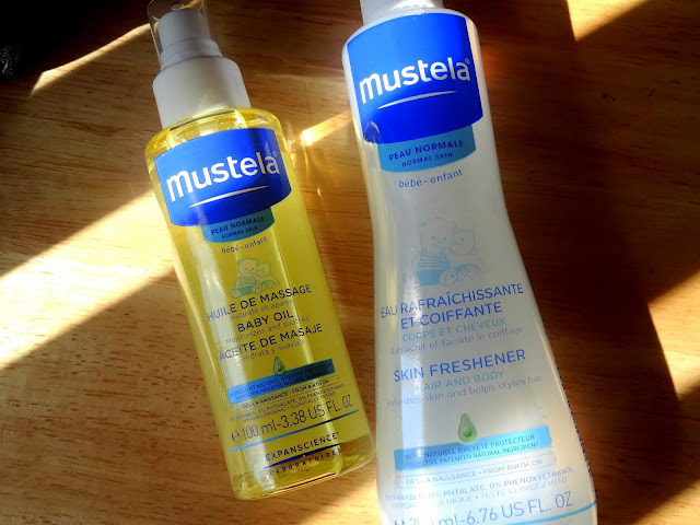 Mustela Skin Freshener and Baby Oil Review, PHotos