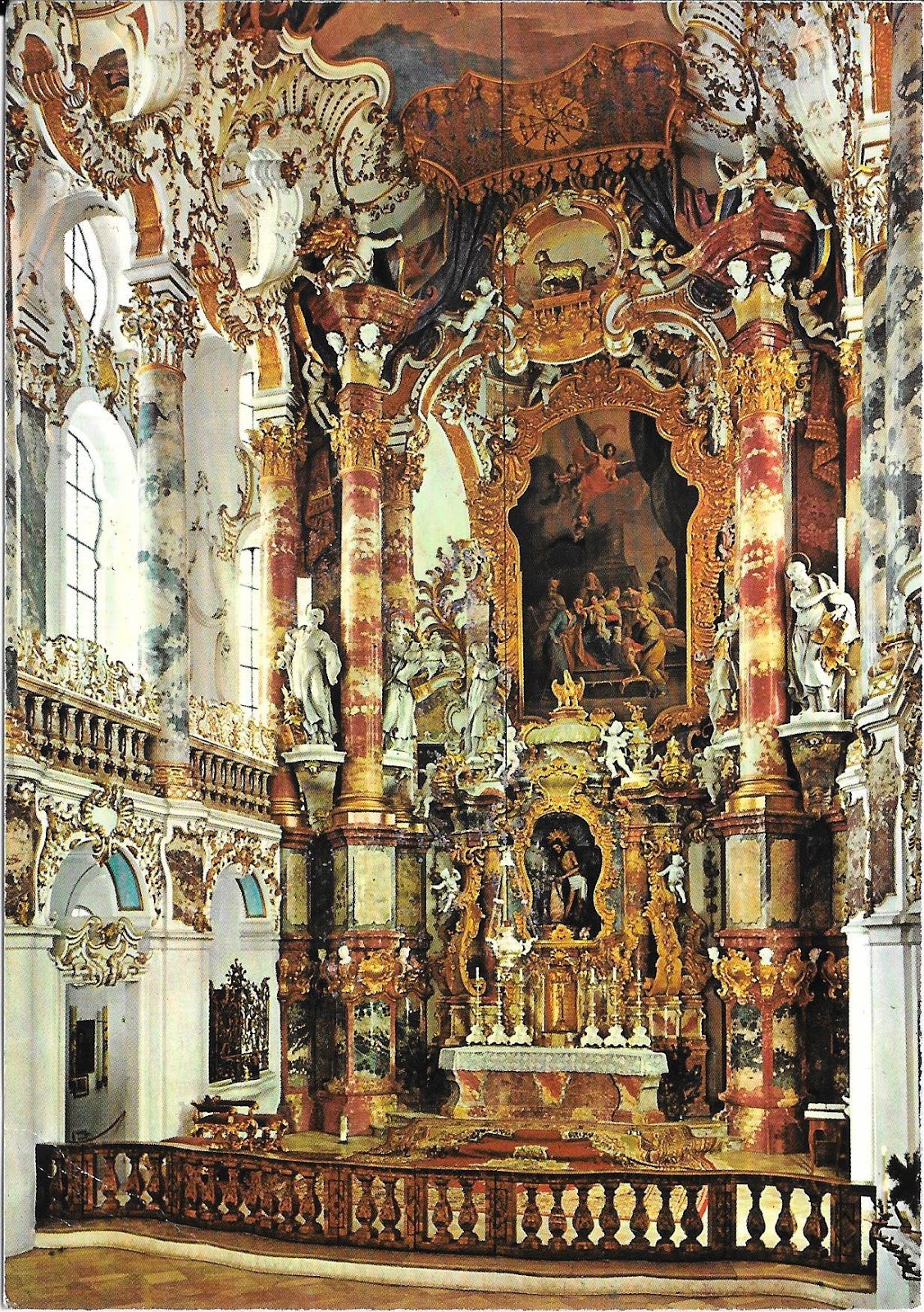 Mi Colección de Tarjetas Postales: Iglesia de Wies (Alemania) - Estados  Unidos