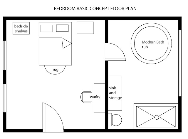 MODERN BEDROOM BASIC FLOOR PLAN