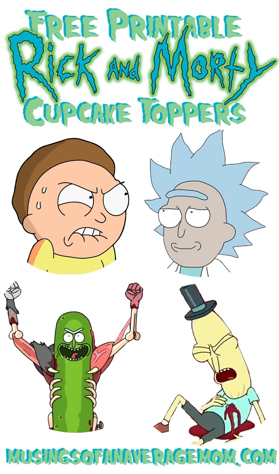 Musings Of An Average Mom Free Printable Rick And Morty Cupcake Toppers musings-of-an-average-mom-free-printable-rick-and-morty-cupcake-toppers