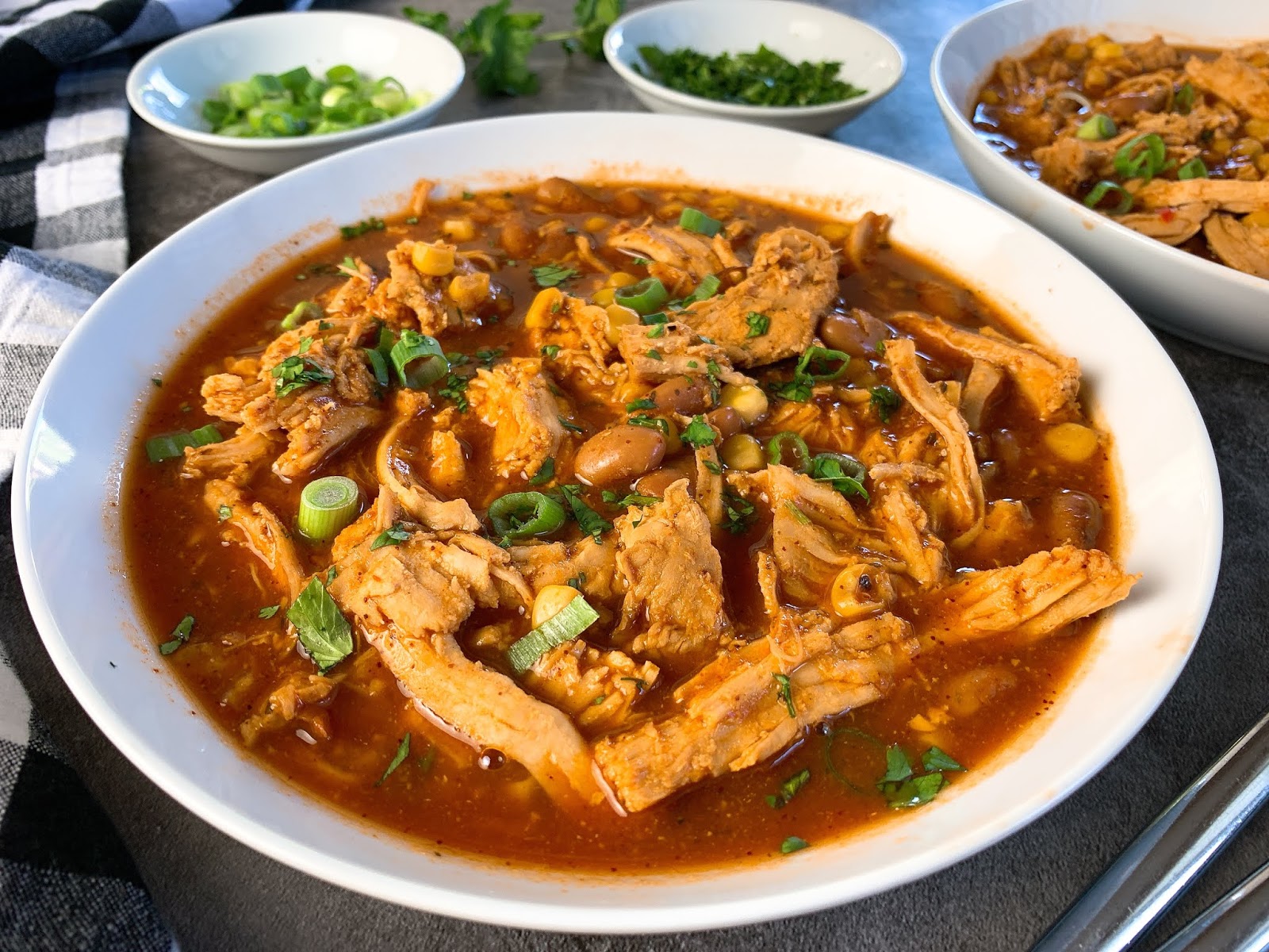 One Pot Shredded Turkey Chili