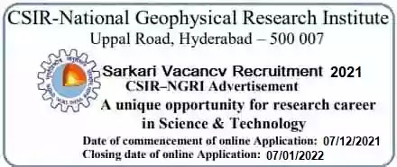 NGRI Hyderabad Scientist Vacancy Recruitment 2021