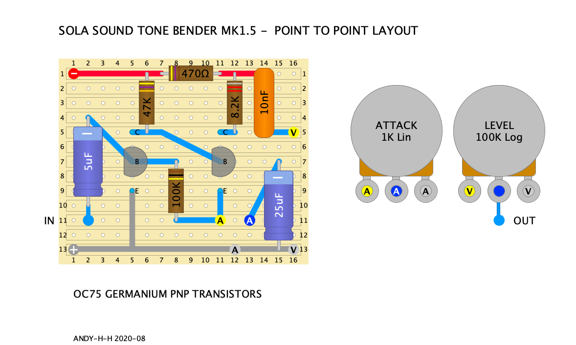 Guitar Effects - Vero - Point to Point - Tag Board Layouts: SOLA SOUND