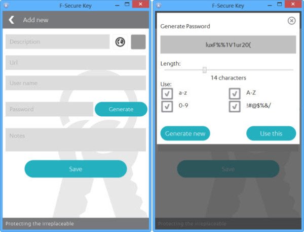 ตัวจัดการรหัสผ่านคีย์ F-Secure