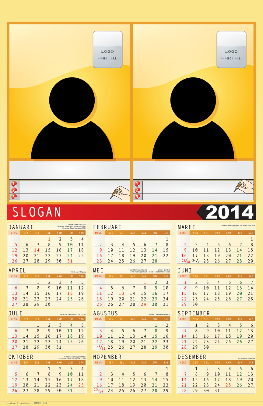 Download Master Kalender Partai 2014 - DESAINews