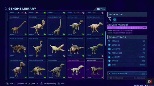 Captured on game Jurassic World Evolution