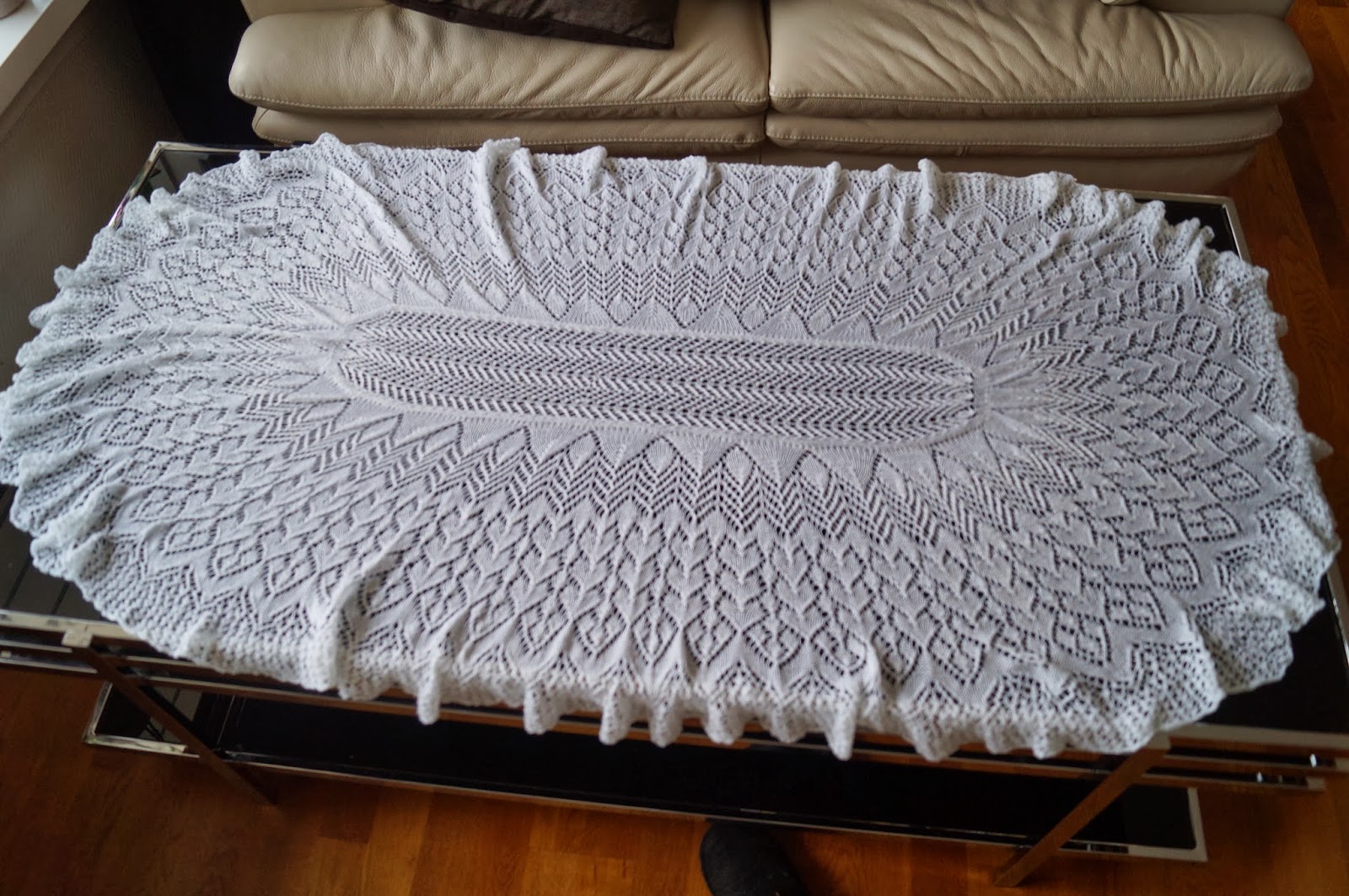 Strikket Rektangulær Duk Oppskrift Gratis