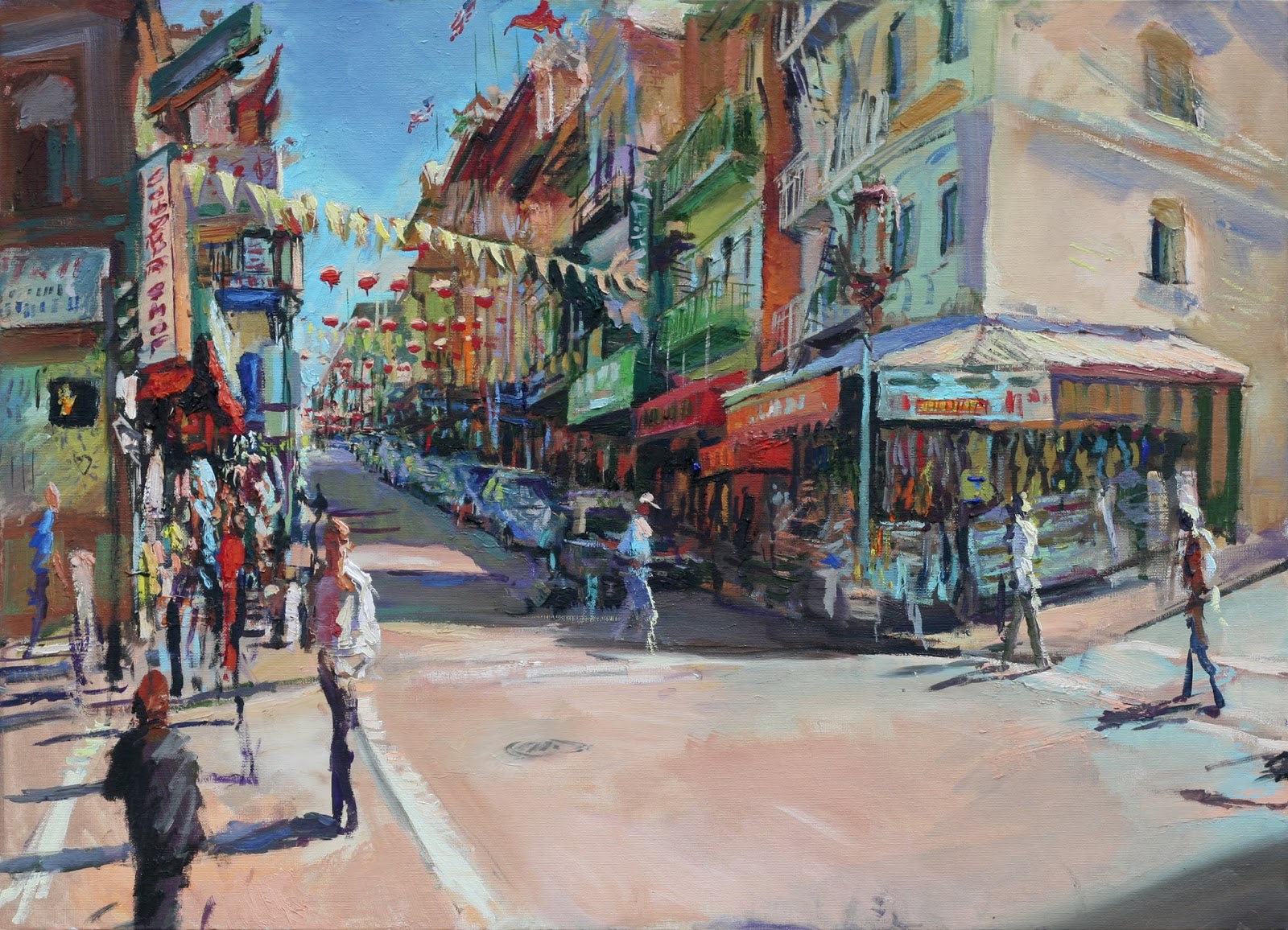 Rob Pointon Artist Travel Blog Oil Painting 3 Chinatown, San Francisco