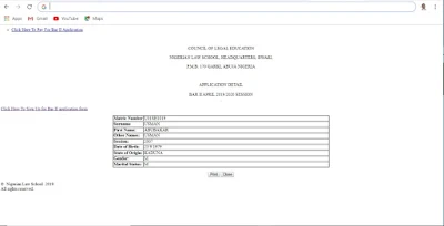 2020 NLS Bar Part II Course Application Form Guidelines | How to Apply