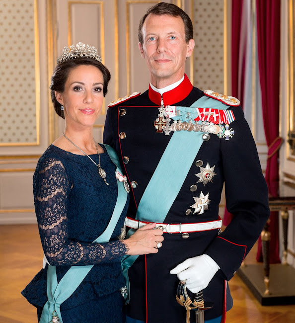 The Danish Royal Court has released new official photos of HRH Princess Mary of Denmark and HRH Prince Joachim of Denmark in connection with The Queen's 75th birthday