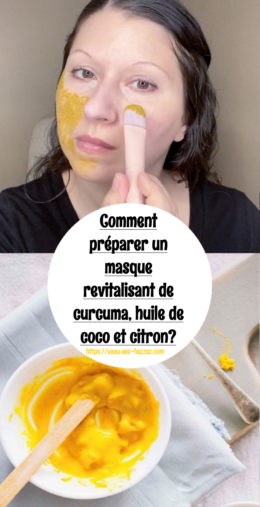 Comment préparer un masque revitalisant de curcuma, huile de coco et citron?