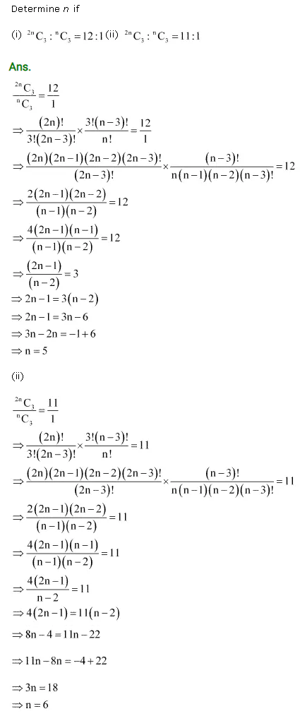 NCERT Maths Solutions Class 11th Chapter 7 Permutation and Combinations