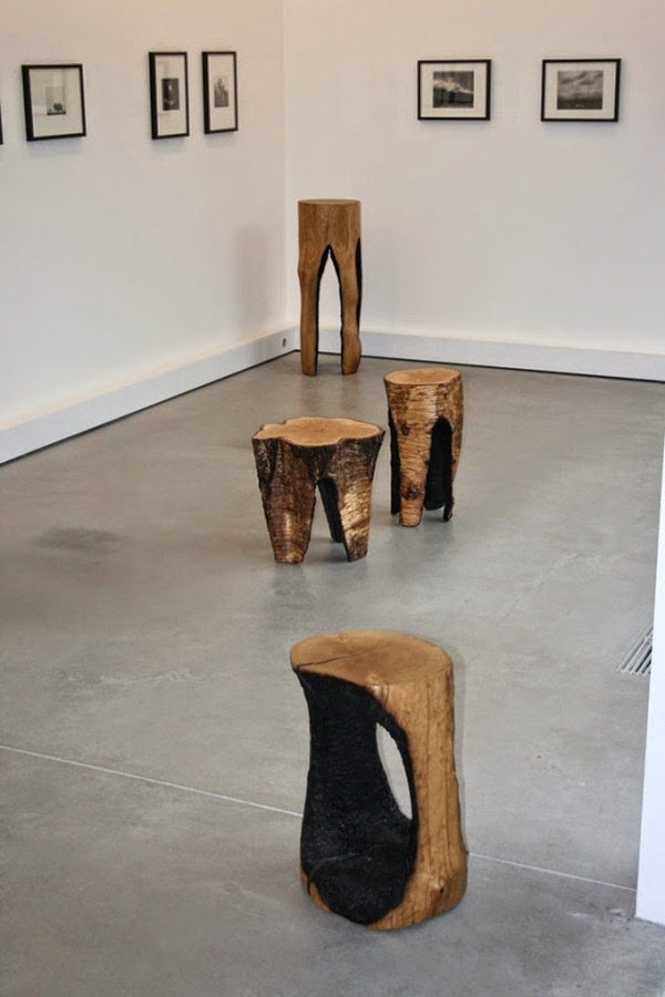 Purist design furniture made of wood