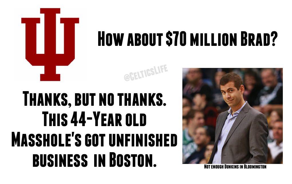 Woj: Brad Stevens turned down $70 million offer from Indiana University
