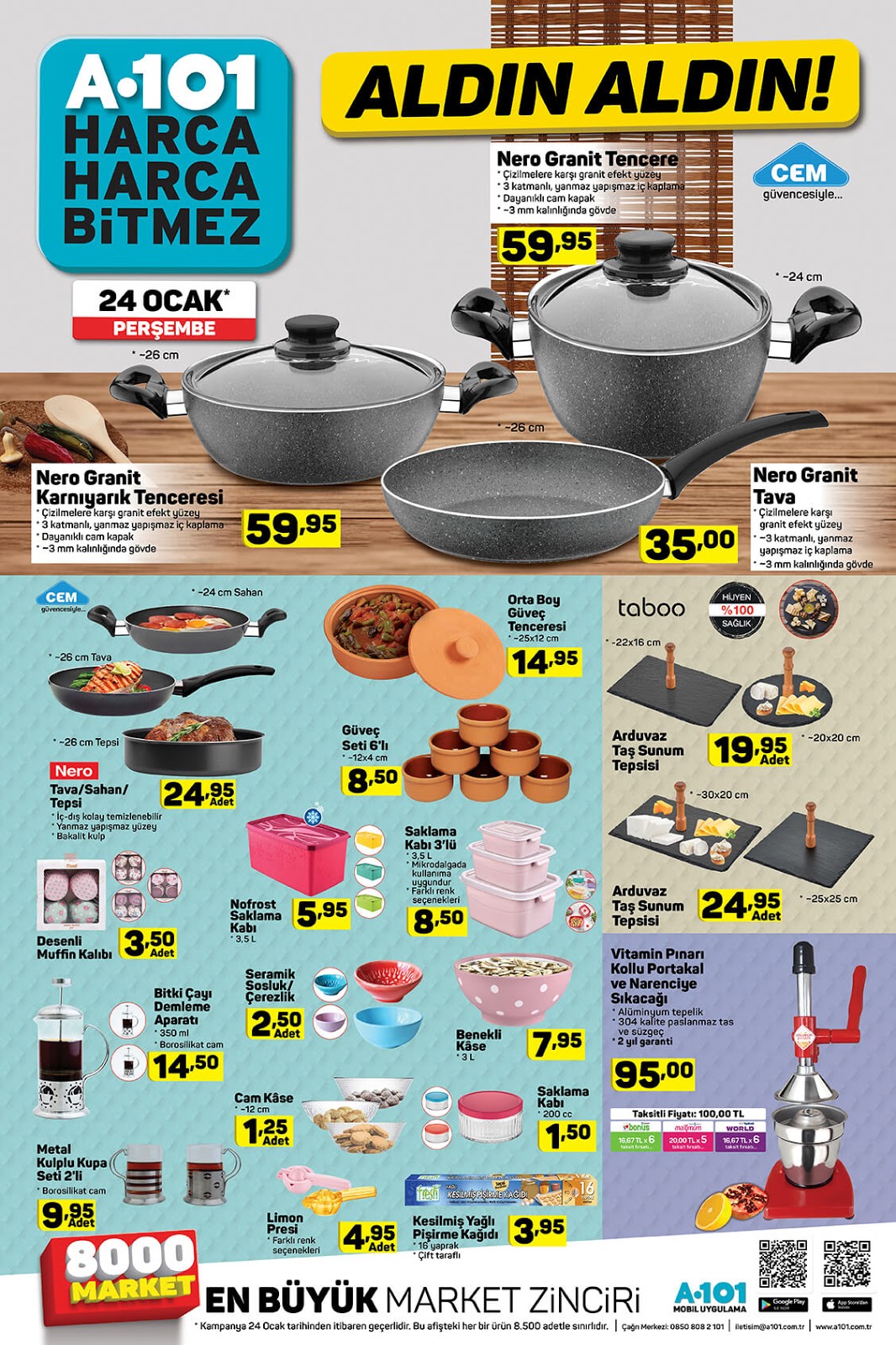 24 ocak 2019 a101 aktuel urunler katalogu