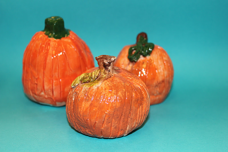 Kim & Karen 2 Soul Sisters (Art Education Blog) Pumpkin Clay Rattles