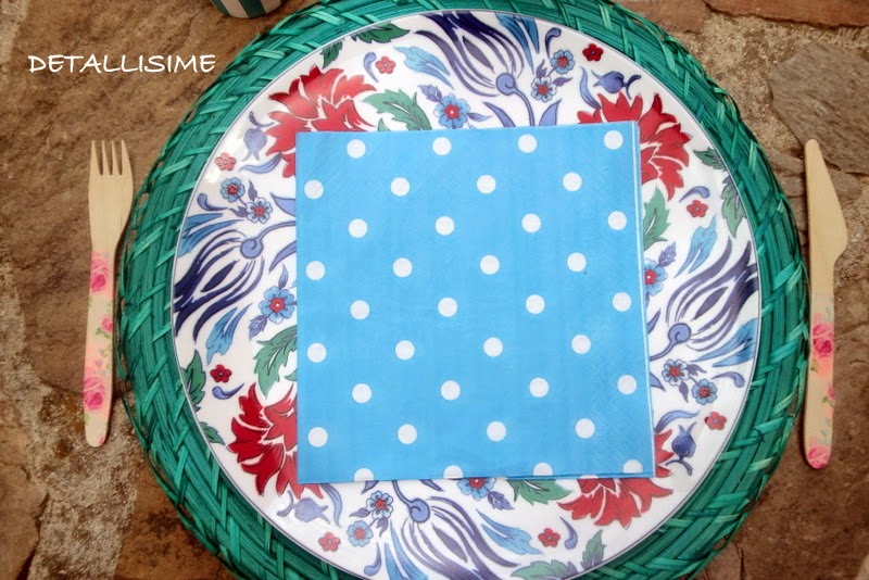 servilletas turquesa