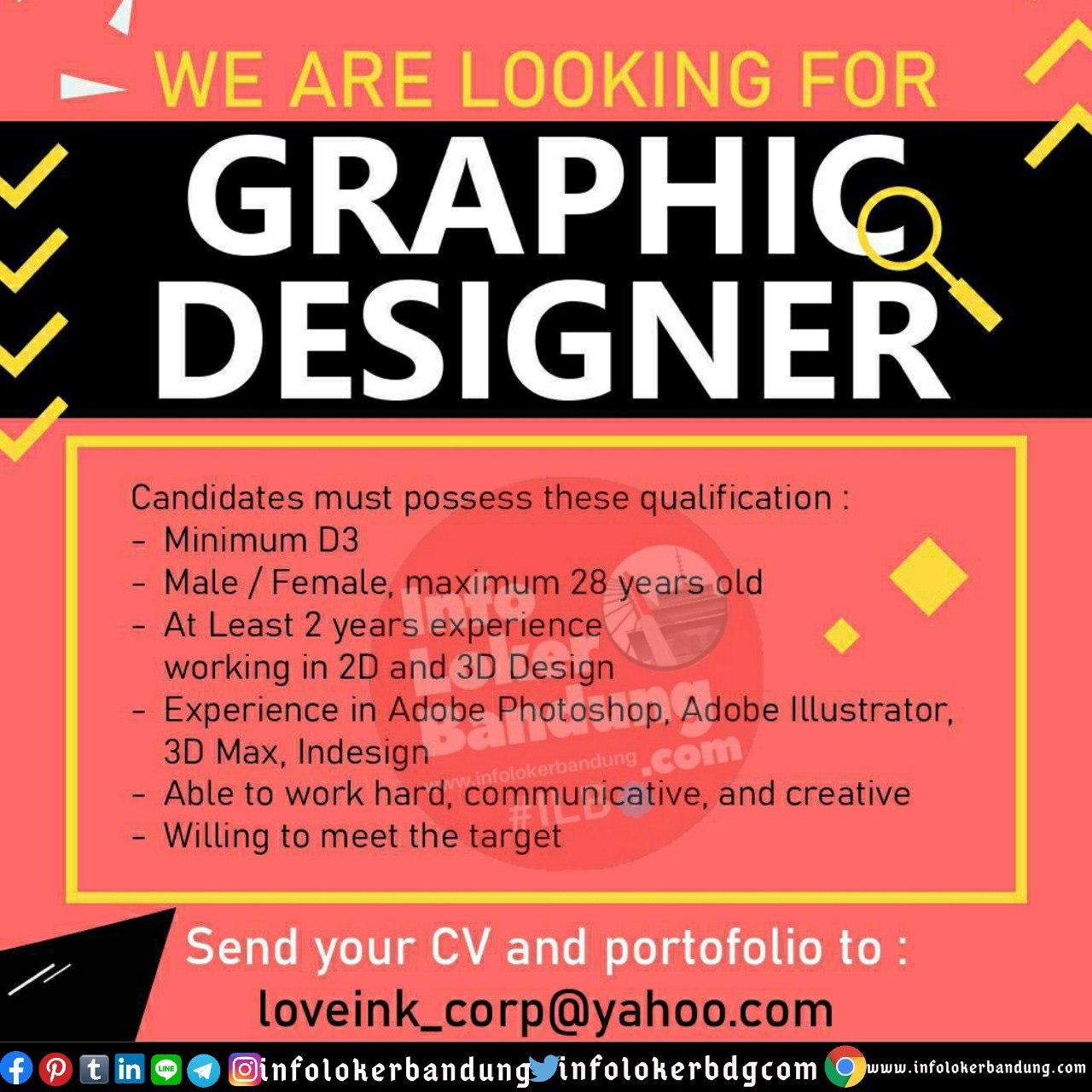 Lowongan Kerja Graphic Designer Loveink Corp Bandung Juli 2020 - Info