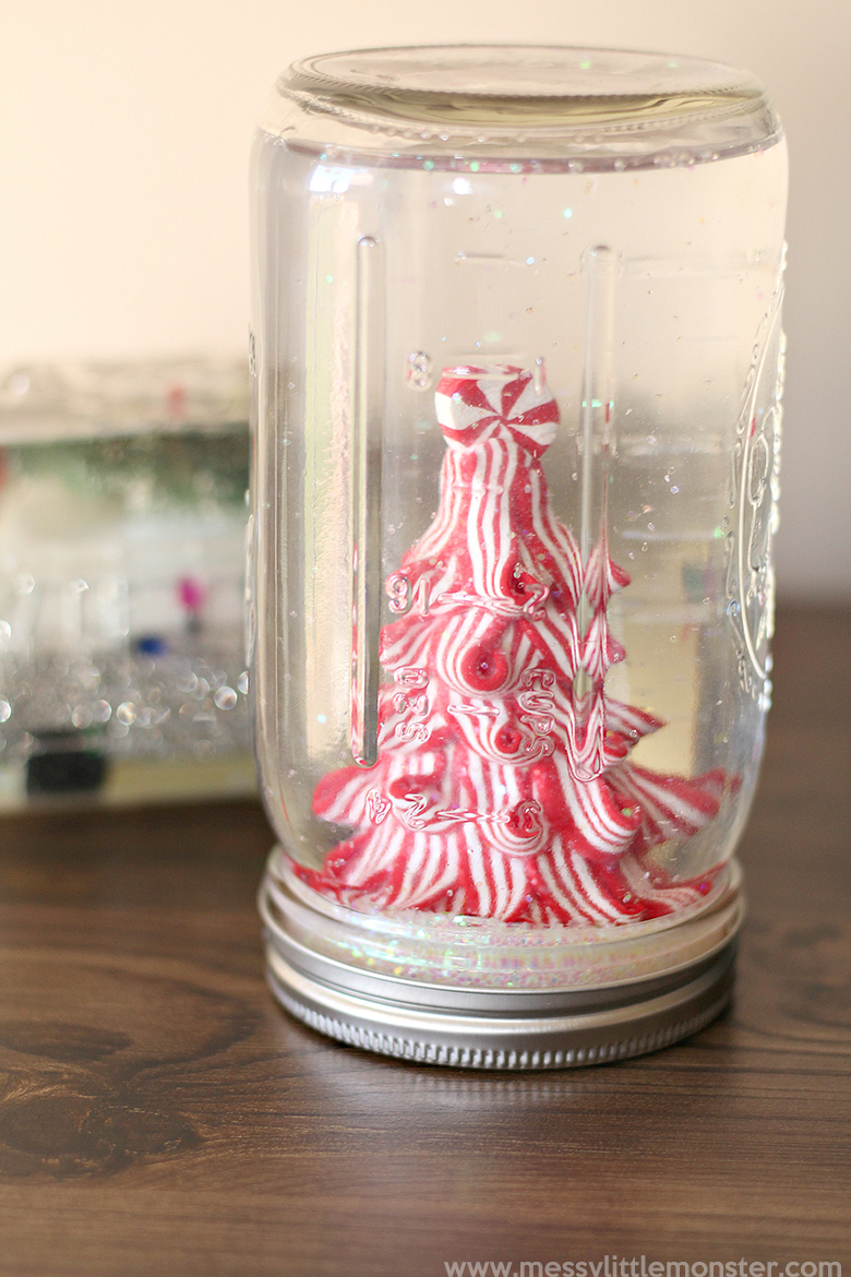 DIY Snow Globe - the easy way! - Messy Little Monster