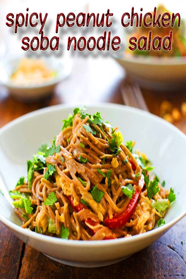 spicy peanut chicken soba noodle salad Masakan Ibu