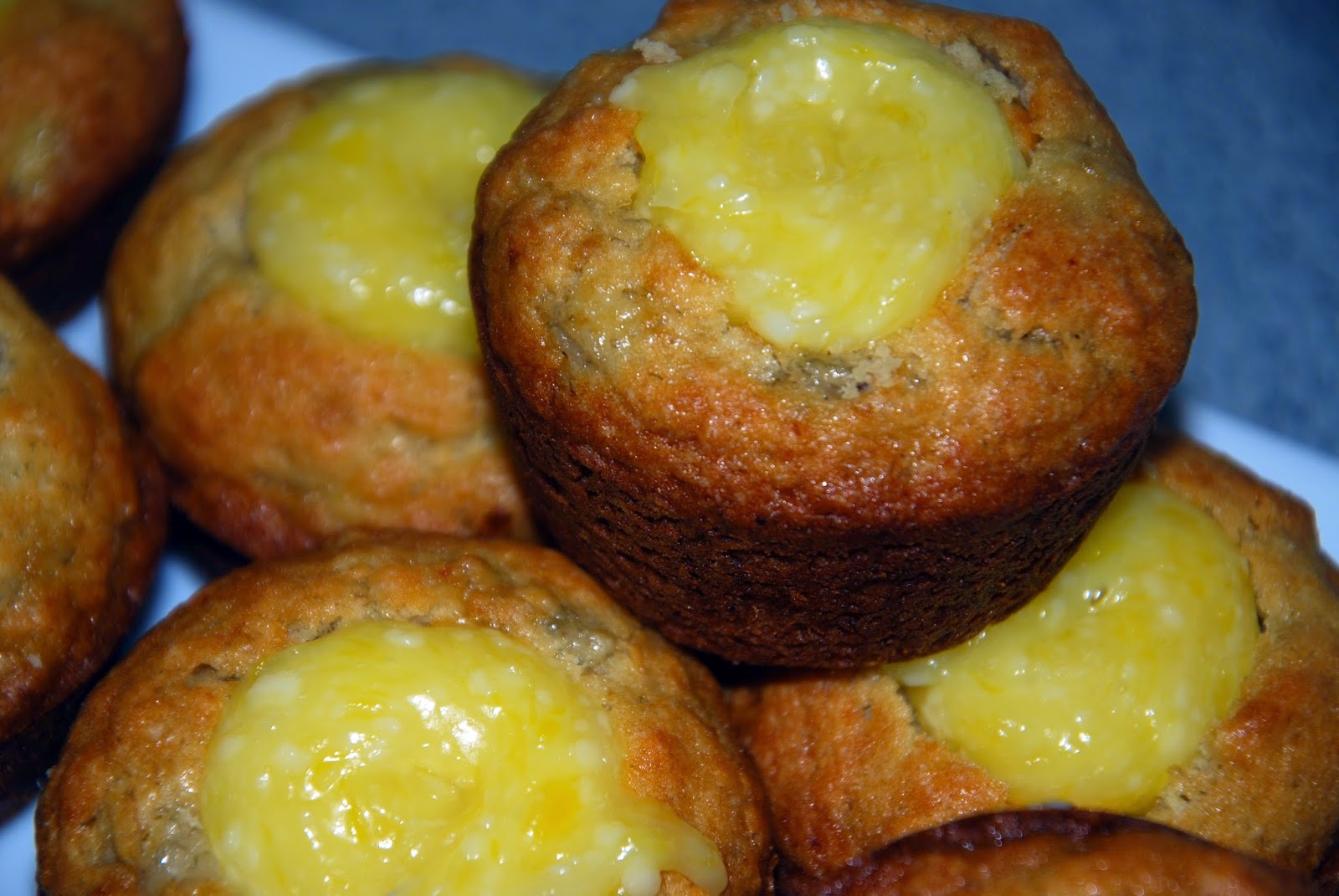 Delectably Different Kitchen Creamy Mango Banana Muffins