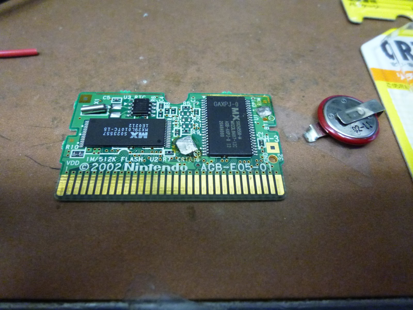 Nworld Gbaのカセットの電池を交換してみた