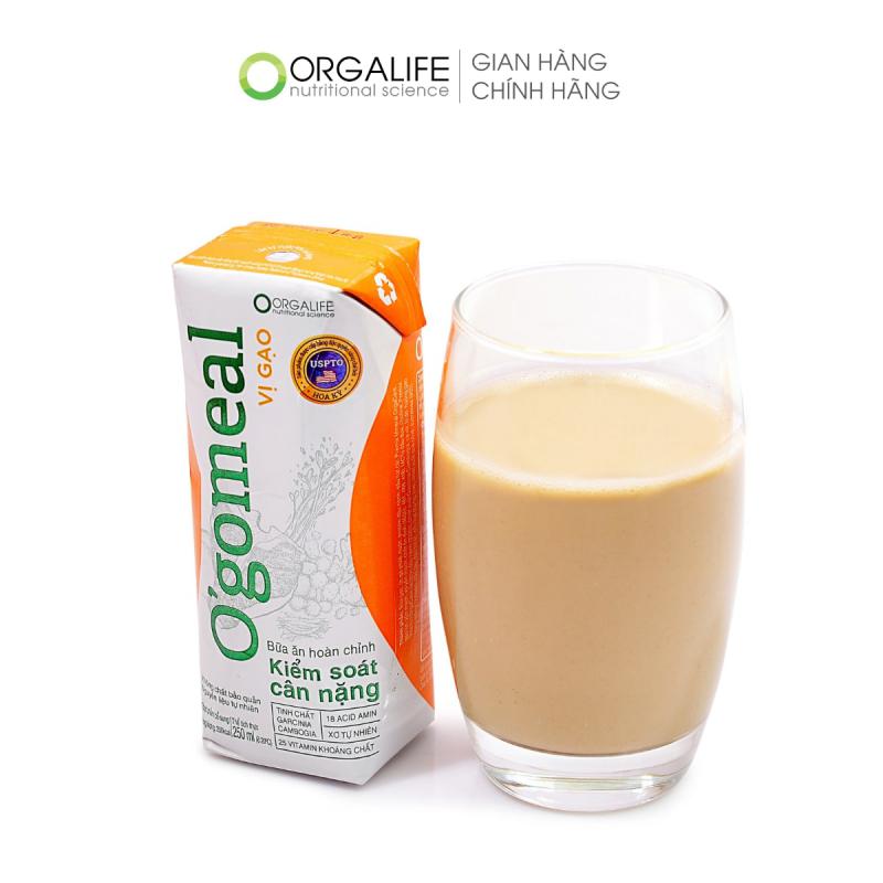 [Orgalife] Combo 3 Lốc Bữa Ăn Thay Thế O’gomeal Vị Gạo Kiểm Soát Cân Nặng