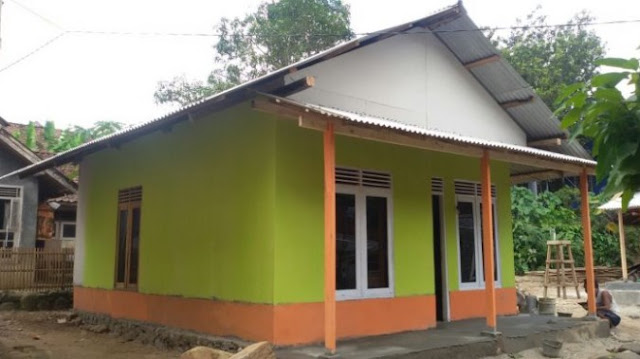 single floor house design in village