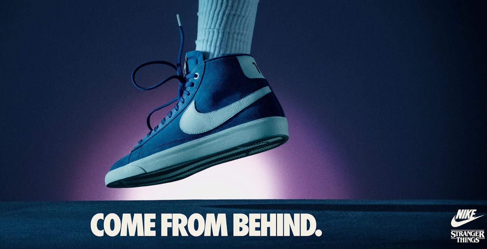 nike x stranger things blazer mid blue